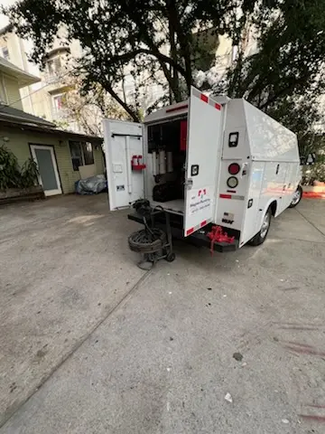 Magnet Plumbing service vehicle on-site for Slab Leak Repair in Miami Lakes